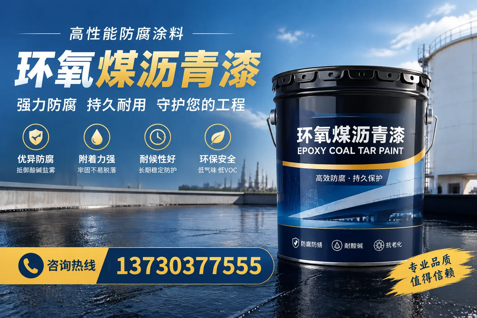 环氧煤沥青漆的耐久性分析，适合鞍山的使用场景